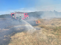 Négy hektáron égett a lekaszált fű Nemeskocsnál