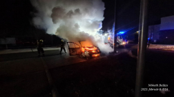 Lángok martaléka lett az autó Szombathelyen