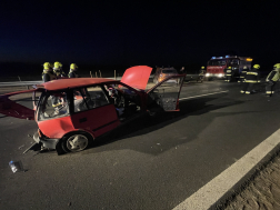 Utoléréses baleset történt az M86-os főúton Répcelaknál