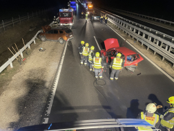 Utoléréses baleset történt az M86-os főúton Répcelaknál