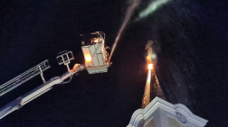 Villámcsapás következtében gyulladt ki a kőszegi templomtorony