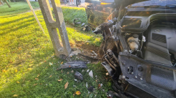 Villanyoszlopnak ütközött az autó Salköveskúton