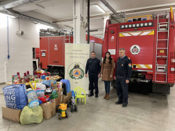 Ajándékozás a Körmendi Hivatásos Tűzoltó-parancsnokságon