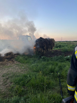 Kockabálák tűzesete Szombathelyen