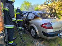 Autó utastere égett Őriszentpéteren