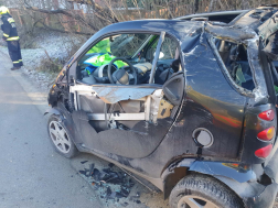 Baleset Szombathelyen, a Márton Áron utcában