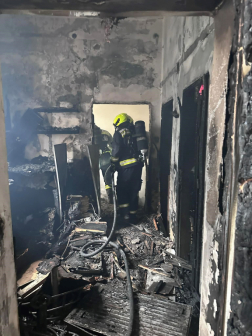 Kiégett az ötven négyzetméteres társasházi lakás Szombathelyen