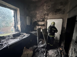 Kiégett az ötven négyzetméteres társasházi lakás Szombathelyen