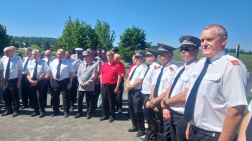 Tűzoltó gépjárműfecskendőt szenteltek Vaskeresztesen