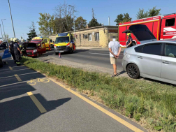 Ráfutásos baleset Szombathelyen, a Söptei úton