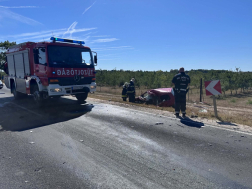 Halálos baleset a 87-es főúton, Gyöngyösfalunál